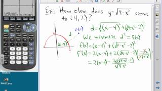 CA Calculus BC Video Lesson 3-8 More Optimization
