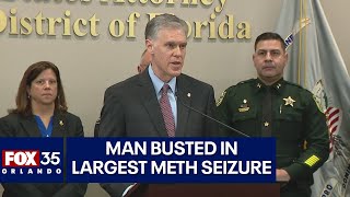 Press Conference: Florida man busted in Orlando's largest meth seizure