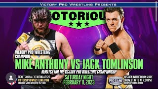 Jack Tomlinson vs. Mike Anthony 2 out of 3 falls match (feat. Eric James)