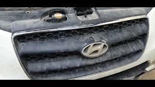 Hyundai Santa Fe  как открыть капот (слетел тросик). Есть решение.