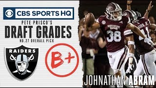With the 27th overall pick, oakland raiders selected johnathan abram.
subscribe to our page: https://www./user/cbssports follow us on:
faceboo...