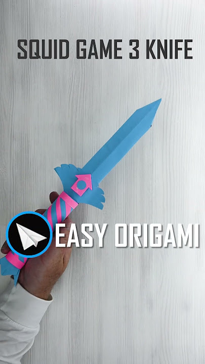 Cuchillo de Juego de calamares 3 #Easyorigami #diy #squidgazueaster3 #knife