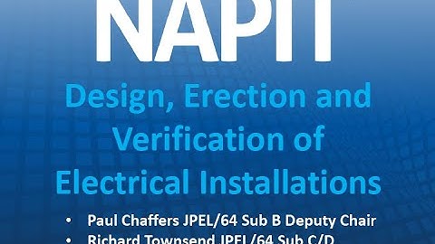 Design, Erection and Verification of Electrical Installations Webinar