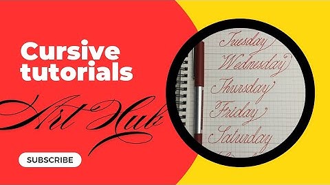 How to write days of week in Cursive Style#joining #handwriting #copperplate #script #cursivewriting