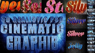 57 Mega Bundle 3D Text Effect In PSD Files |English| |Photoshop Tutorial|