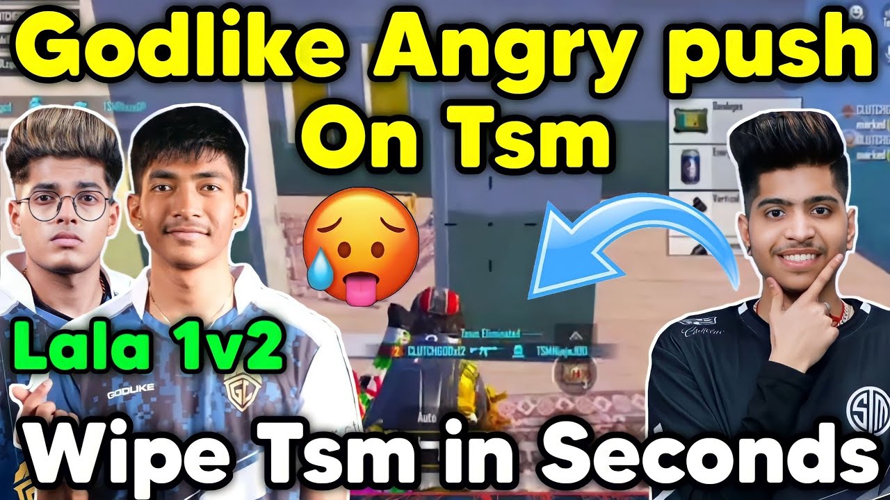 Godlike angry push on Tsm 🔥 Clutchgod pure 1v2 wipe Tsm 🤫 - YouTube