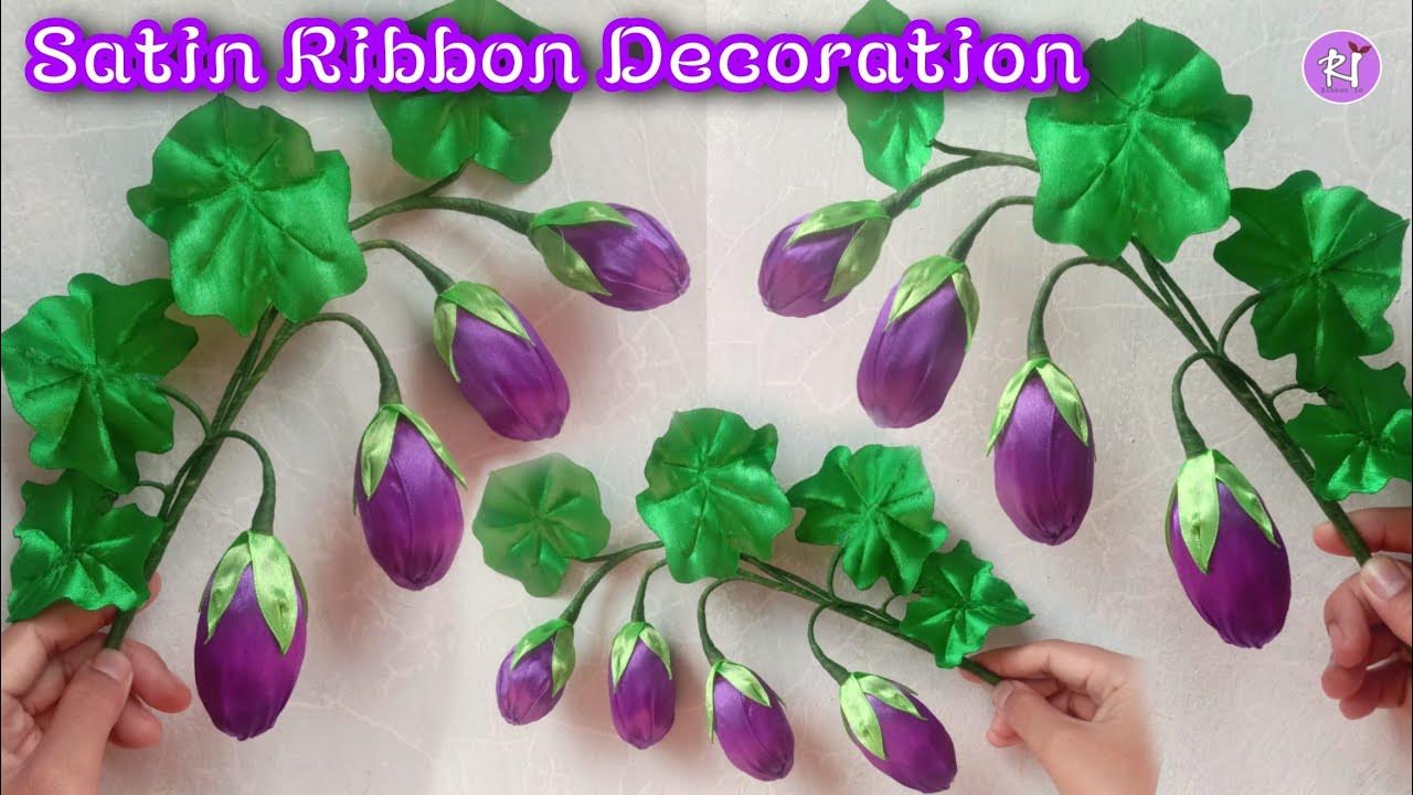 DIY How to make satin ribbon flower Super easy for beginner Satin