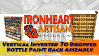 Vertical Inverted 70 Dropper Bottle Paint Rack - Ironheart Artisans