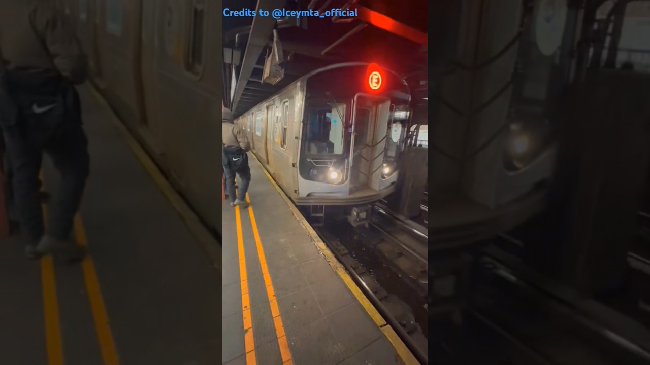 R179 E train pulling into Court SQ 