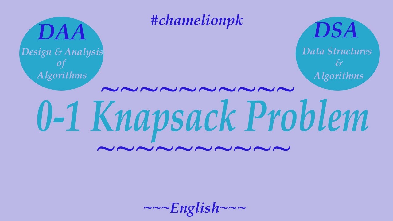 0-1 Knapsack Problem - Dynamic Programming Example (English) - YouTube