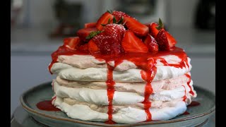 Meringue Cake With Strawberries and Mascarpone Mousse. A divine spring and summer cake | Fuzz & Buzz