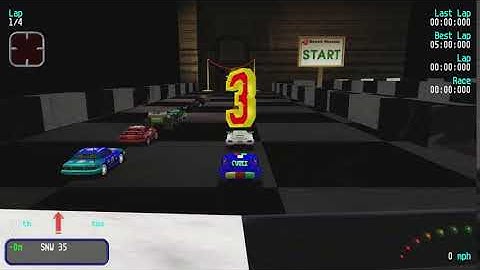 Re-Volt Custom Track 2nd Museum by WaskeR, 16 Cars 4 Laps & Pickups!