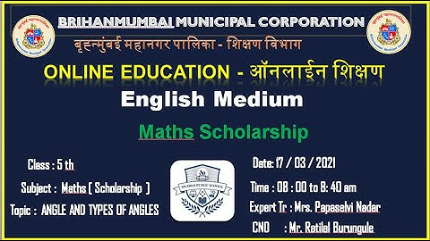 5th I Maths I Scholarship I An Angle and Types of Angles.