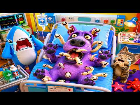 PEPPER THE GIANT PURPLE DOG IS INFECTED WITH THE HUNGRY INTESTINAL WORM! DRACULASS PERFORMS THE S...