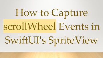 How to Capture scrollWheel Events in SwiftUI