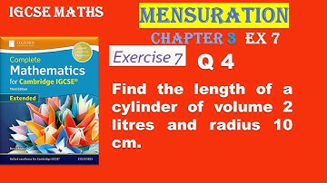 Mensuration Chapter 3 EX 7 Q 4 Cambridge Mathematics IGCSE Extended