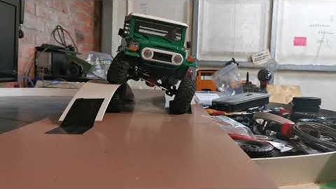 WPL C44KM with axle mount servo - first run.