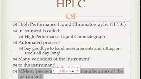 HPLC Instrumentation Video 1
