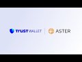 Trust Wallet x Aster || Trust Wallet New Event || Stake $ASTER to get rewards ✨✨