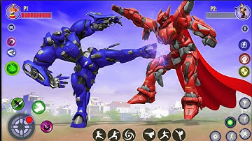 Blue Robot Multiple Transformers Dino Car Jet Robot Action - Android Gameplay | Part 81