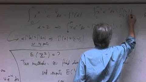 Mathematical Statistics I - Lecture 11 - UCCS MathOnline