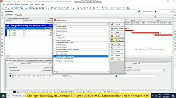 Change Hours/Day in Calendar but keep Activities Duration unchanged in Primavera P6
