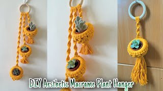 DIY Aesthetic Macrame Plant Hanger | macrame pot hanger tutorial | easy for begginers | diy macrame