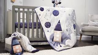 Lambs & Ivy Sky Rocket Baby Crib Bedding Nursery Video