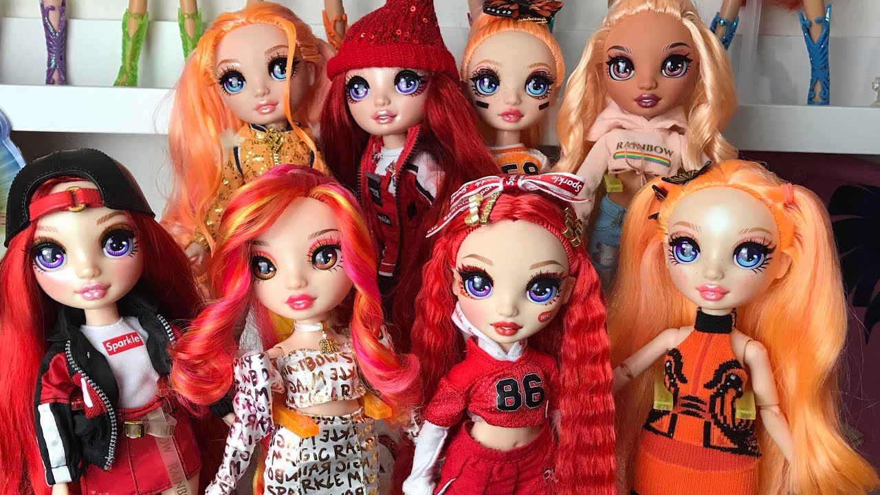Every RED and ORANGE Rainbow High doll! Series overview and  review/chat-Ruby, Poppy, Laurel, Georgia 