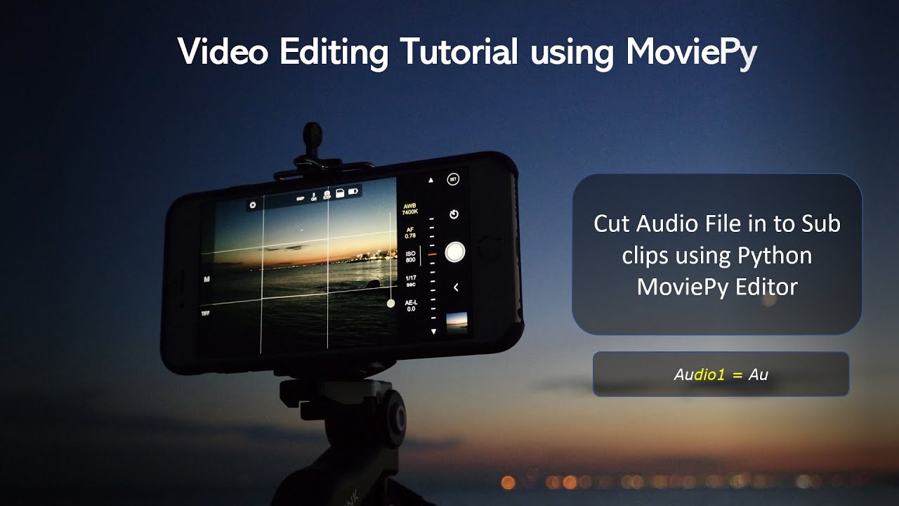 Cut Audio File in to Sub clips using Python MoviePy Editor Create