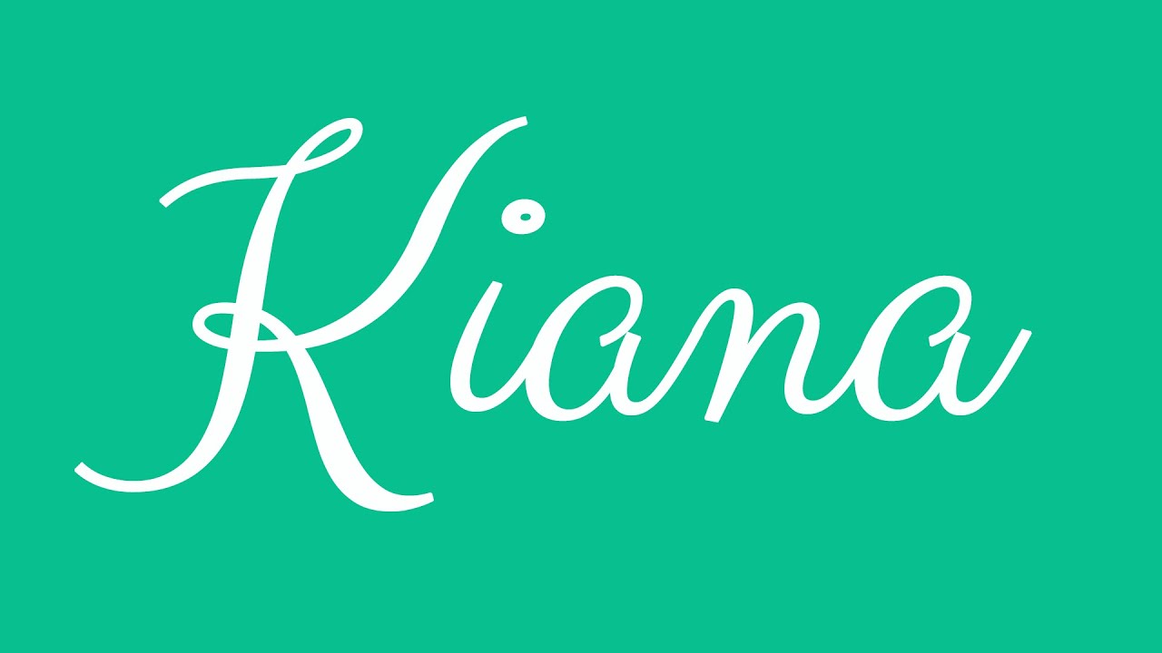 Learn how to sign the name kiana stylishly in cursive writing youtube