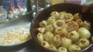 طريقة عمل صينية بطاطس محشية بالفراخ وغرقانه فى البشاميل من مطبخ نانا محمود