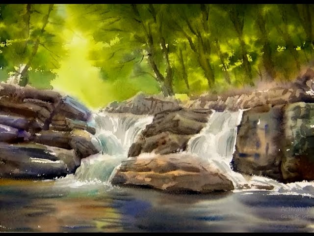 Featured image of post Watercolor Painting Waterfall Drawing Colour : Paint samples of each color onto it, label the colors, and your chart is finished!