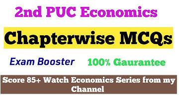 2nd PUC Economics Chapterwise imp MCQs#Shivamurthysacademy#MCQ#2ndpuc#finalexam23