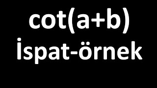Cotabnin Ispatı, Örnek Soru Çözümleri