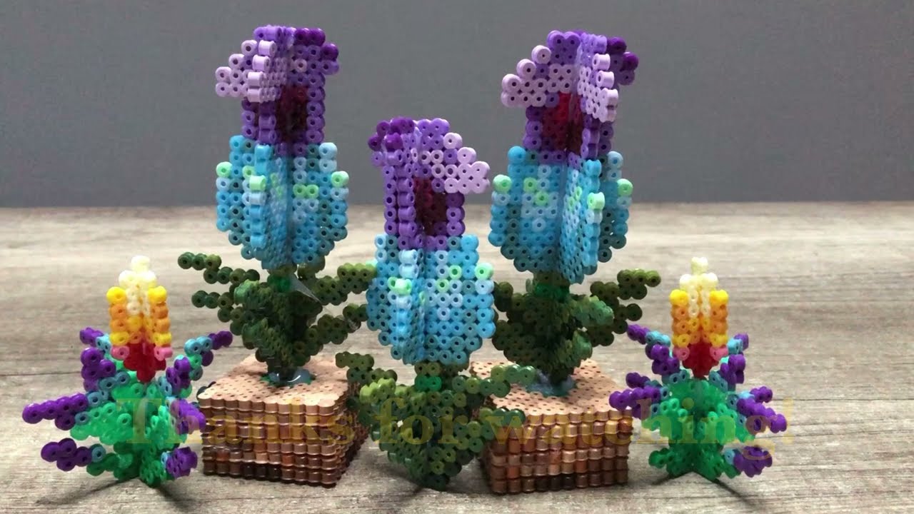 How to make a 3D Hama Bead Minecraft Pitcher Plant