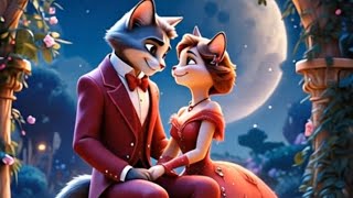 🥀Cat Couple in Love | Romantic AI Song 🎵 “Forever in the Moonlight” | Cute Love Story Meow 😻#cat#ai screenshot 2