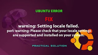 warning: Setting locale failed. check that your locale settings are installed on your system. warning: Setting locale failed. check that your locale settings are installed on your system.