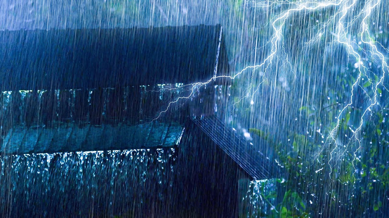 Lluvia Relajante Para Dormir Profundamente | Sonido de Lluvia y Truenos ...