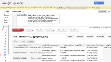 Working with JSON data in BigQuery