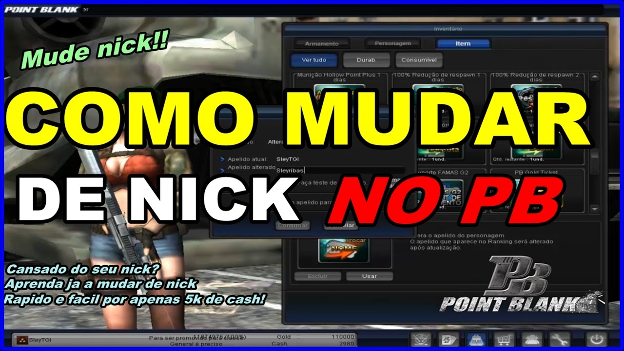 Como Mudar De Nick No POINTBLANK YouTube