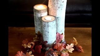 How To Make Aspen Wood Candle Holders - DIY DUKE Here