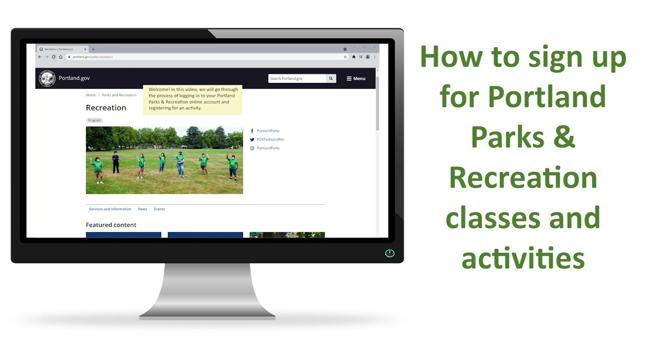 How to search for a Portland Parks & Recreation activity and sign up