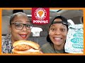 TRYING POPEYES NEW CAJUN FISH SANDWICH FOR THE FIRST TIME!