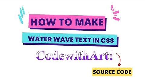 Create a Water Wave Text Animation Effect using HTML and CSS|with Source Code
