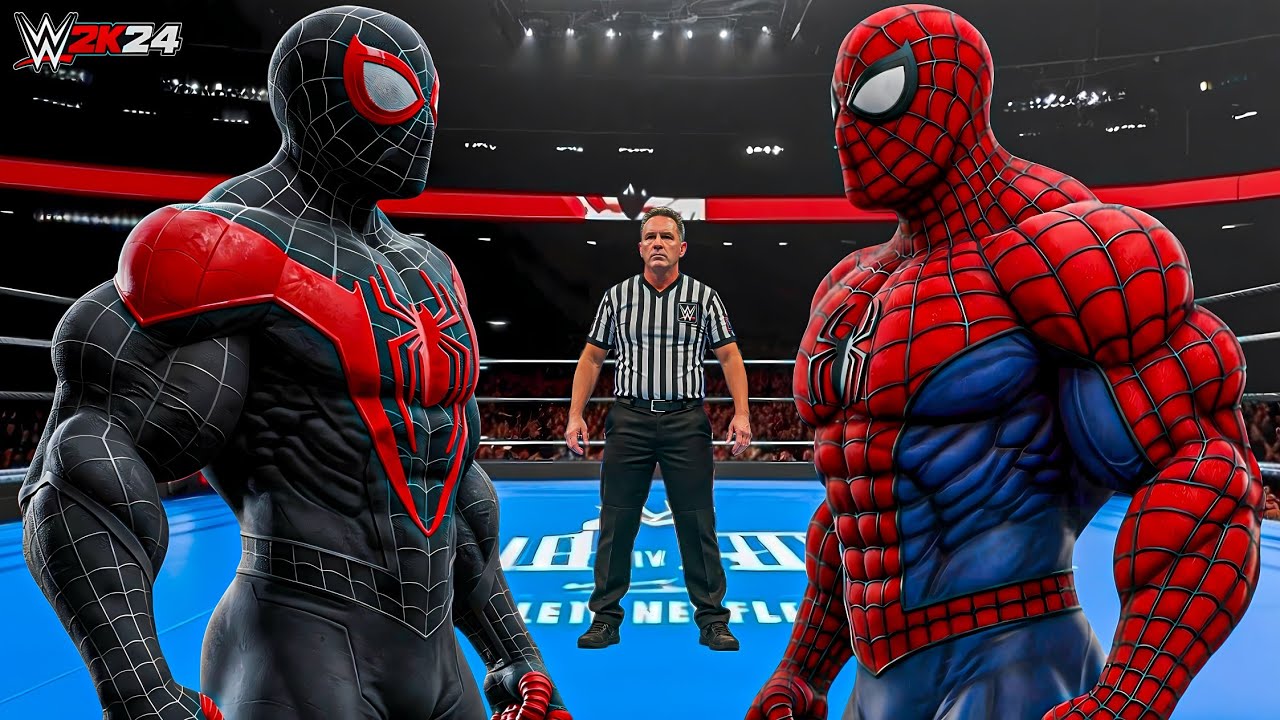 WWE 2K24 — ЧЕЛОВЕК-ПАУК МАЙЛЗ МОРАЛЕС ПРОТИВ ЧЕЛОВЕКА-ПАУКА | Геймплей PS5