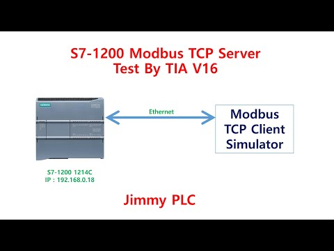 Siemens S1200 Modbus TCP Server test
