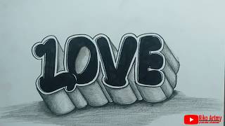Tutorial cara membuat grafiti 3D love mudah