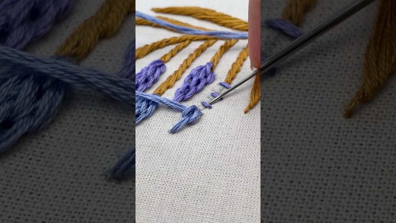 Stunning Cluster Flowers Using Portuguese Border Stitch #shorts #shortvideo #short