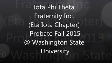 Iota Phi Theta - Eta Iota Chapter l probate Fall 2015 l I.S. LONE WOLF